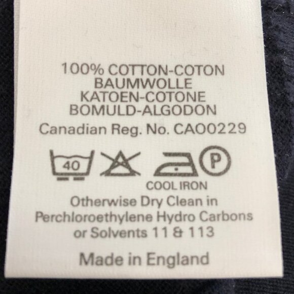 Aquascutum Vintage Sleeveless Collared 3 Button Cotton Polo Knit Top Navy Sz M - Picture 6 of 6